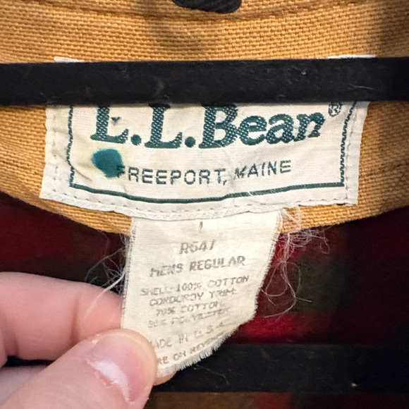 L.L. Bean Field Coat Men’s XL Tan Canvas Barn Jacket Plaid Lining - Picture 2 of 7